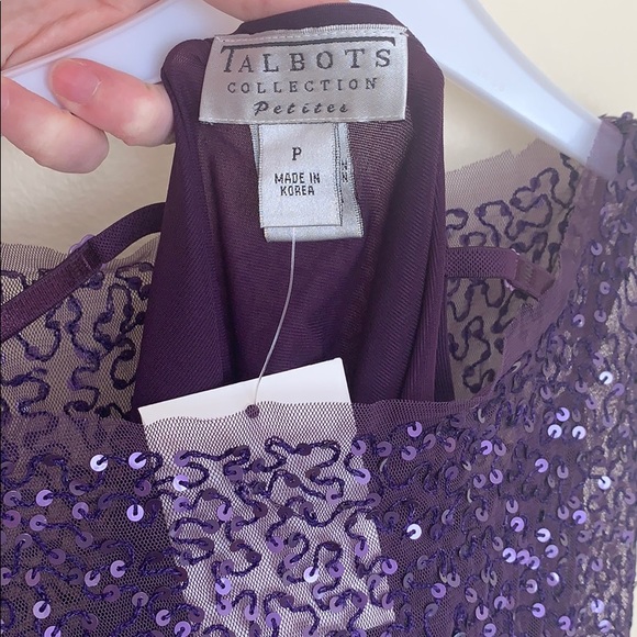 Talbots Collection Sequin Tank Top Petites SZP - Picture 6 of 9